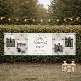 Personalisierte cremefarbene Bows für 4 Fotos zur  Banner