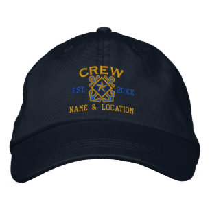 Personalisierte Crew Nautical Star Stickerei Bestickte Kappe