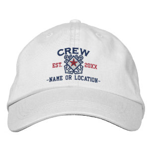 Personalisierte Crew Nautical Star Stickerei Bestickte Kappe