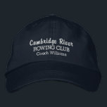 Personalisierte Crew Rowing Club Team & Rower Name Bestickte Kappe<br><div class="desc">Der perfekte Hut für alle, die Lieben rudern und ihren Club/Team. Dieser hochwertige Baseball-Stil enthält 3 Zeilen benutzerdefinierten Text - fügen Sie Ihren Clubnamen, Rudernamen, Veranstaltungsnamen, etc. ein. Ändern Sie einfach die Farbe des Textes und der Kappe. Egal, ob Sie Anfänger oder Profi-Ruderer sind, diese Crew wird Ihnen viele Komplimente...</div>