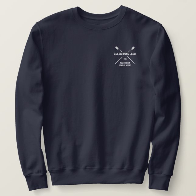 Personalisierte Crew Ruderlogos Ruhegymnastik Jahr Sweatshirt (Design vorne)
