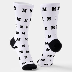 Personalisierte Crew Sportsocken mit Namensinitial Socken