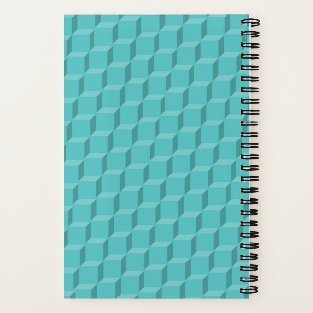 Personalisierte Cubes Spiral Notebook Notizbuch (Rückseite)