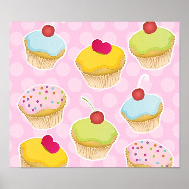 Personalisierte Cupcakes Poster (Vorne)