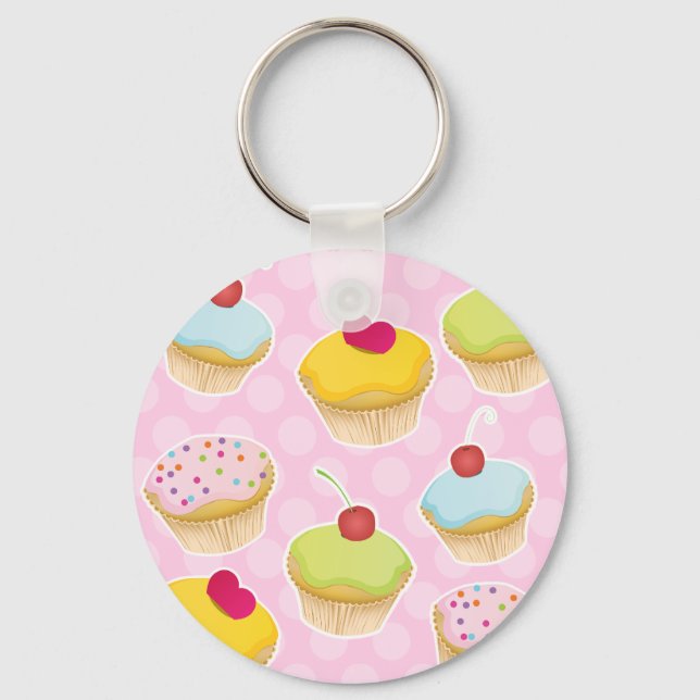 Personalisierte Cupcakes Schlüsselanhänger (Vorderseite)