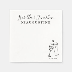 Personalisierte Custom Bubbles & Brews Themed Napk Serviette