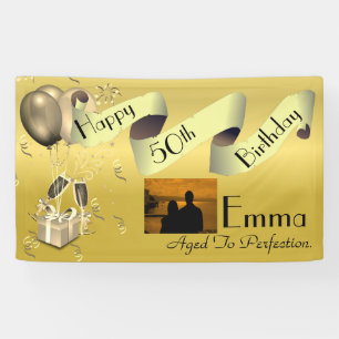 Personalisierte Custom Idea Happy 50. Geburtstag Banner