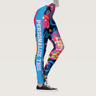 Personalisierte Custom Made Abstrakt Graffiti Art Leggings