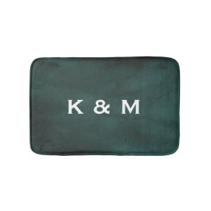 Personalisierte Custom Mit Monogramm Dark Slate Gr Badematte