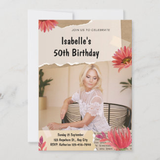 Personalisierte Custom Modern Elegantes Party Gebu Einladung