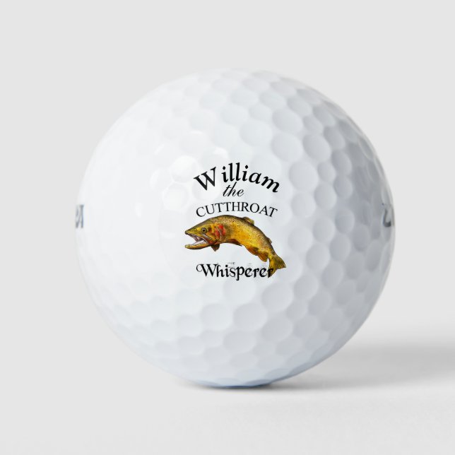 Personalisierte Cutthroat Foreut Whisperer Fisherm Golfball (Vorderseite)