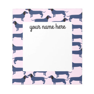 Personalisierte Dackel Dog Notepad Notizblock