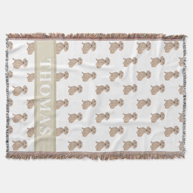 Personalisierte Dackel (glatt, rot) Decke (Vorderseite)