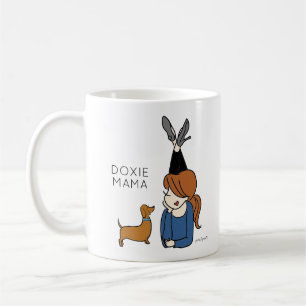 Personalisierte Dackel Mama-Kaffee-Tasse Kaffeetasse