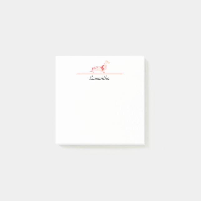 Personalisierte Dackel Post-it Klebezettel (Vorderseite)