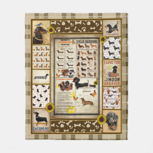 Personalisierte Dackel Wissen Schönes Geschenk Fleecedecke