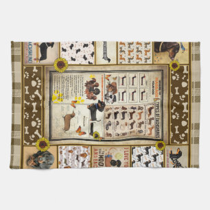 Personalisierte Dackel Wissen Schönes Geschenk Geschirrtuch