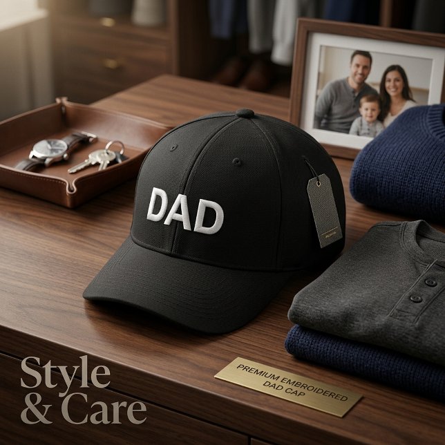 Personalisierte DAD bestickte Baseballkappe Klassi (Personalized DAD Embroidered Baseball Cap Classic)