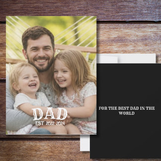 Personalisierte Dad EST Fotokarte