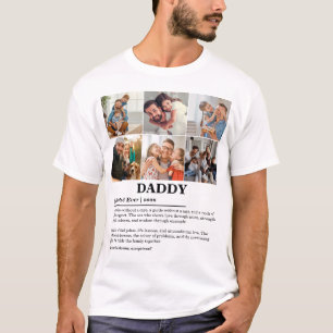 Personalisierte Daddy-Definition 6 Foto-Collage T-Shirt