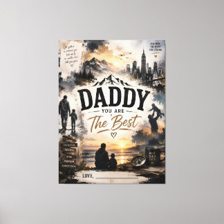 Personalisierte Daddy Du Bist Der Beste Leinwand