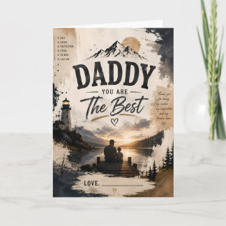 Personalisierte Daddy-Held-Grußkarte Karte