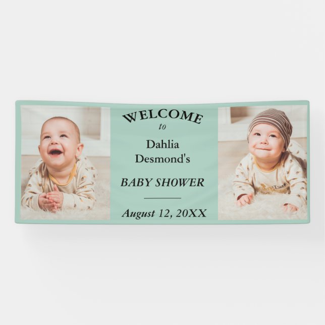 Personalisierte Dahlia Davidson's Baby Shower Will Banner (Horizontal)