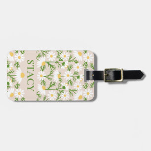 Personalisierte Daisy Blume Green Luggage Tag Gepäckanhänger
