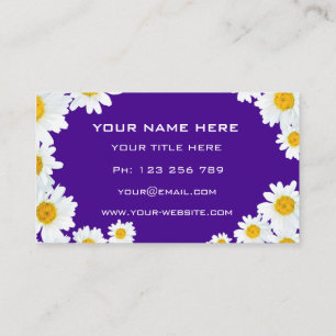 Personalisierte Daisy Business Card - Ihre Farben Visitenkarte