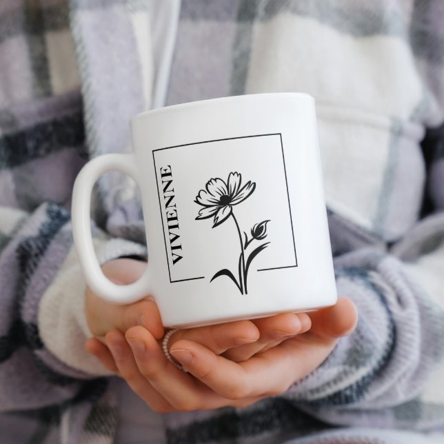 Personalisierte Daisy-Tasse - Zeitloses Geschenk d Zweifarbige Tasse (Von Creator hochgeladen)