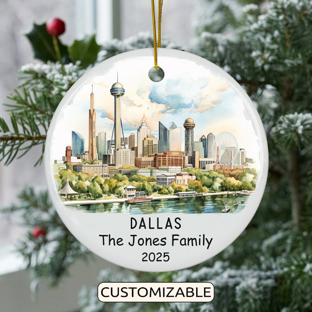 Personalisierte Dallas-Ornament, Texas Keramik Ornament (Von Creator hochgeladen)