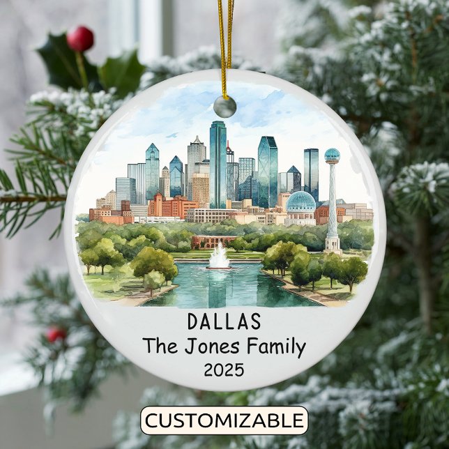 Personalisierte Dallas-Ornament, Texas Keramik Ornament (Von Creator hochgeladen)