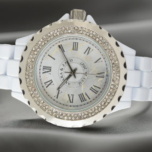 Personalisierte Damen-Uhr – Römische Ziffern Armbanduhr