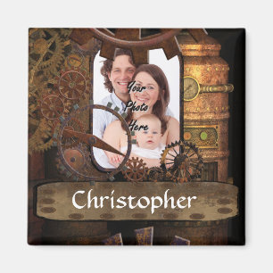 Personalisierte Dampfmaschine Magnet