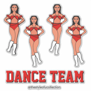 Personalisierte Dance Team Rosen Stones #2 Aufkleber