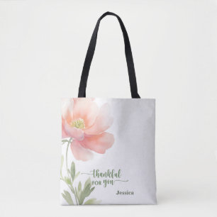 Personalisierte "Dankbar für Dich" Aquarellblume
