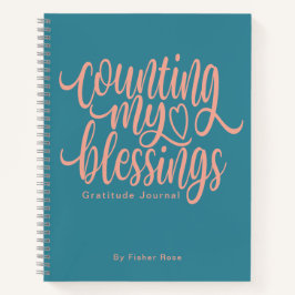 Personalisierte Dankbarkeit zählen Notizbuch