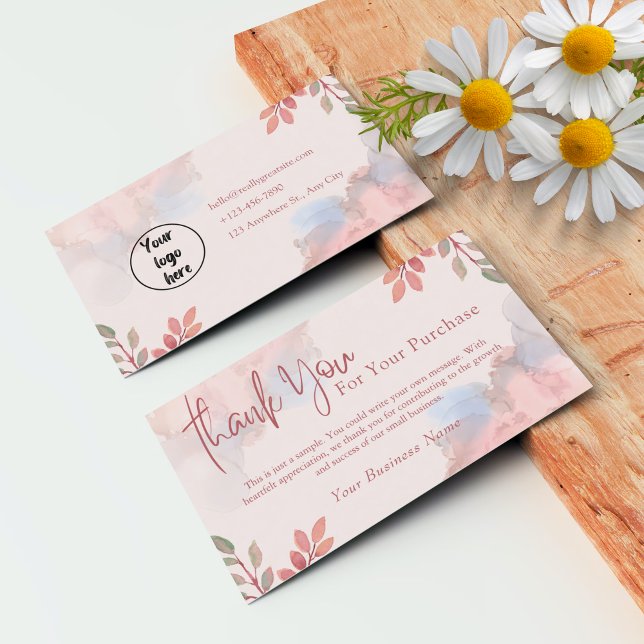 Personalisierte Dankeschön-Karte für den Kunden Visitenkarte (Personalized Thank You Card For Customer)