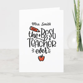 Personalisierte Dankeschön-Lehrerkarte Dankeskarte