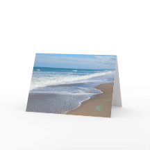 Personalisierte Dankeskarten Strand leer innen