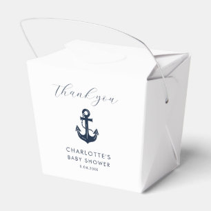 Personalisierte Danksagung für Baby Shower mit mar Geschenkschachtel