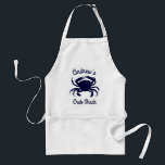 Personalisierte Dark Blue Crab Silhouette Schürze<br><div class="desc">Erstellen Sie ein personalisiertes, dunkelblaues Silhouette-Design für den Koch. Das Bild zeigt eine Krebserkrankung in dunkelblau gegen weiß. Wenn Sie mehr Platz für Text benötigen, können Sie die Größe der Grafik reduzieren.</div>