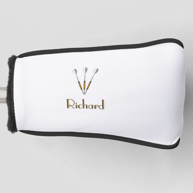 Personalisierte Darts/Monogramm Golf Headcover (Vorderseite)