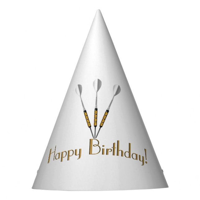 Personalisierte Darts/Monogramm Partyhütchen (Vorderseite)