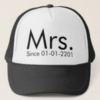 Personalisierte Datums-Frau. Gerade verheirateter