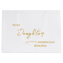 Personalisierte Daughter Bride-Geschenktasche, an Große Geschenktüte