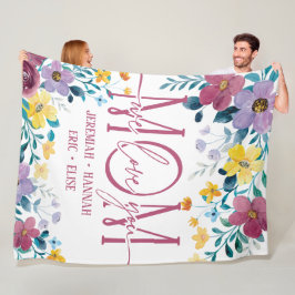 Personalisierte Decke für die Mama mit Blume aus R