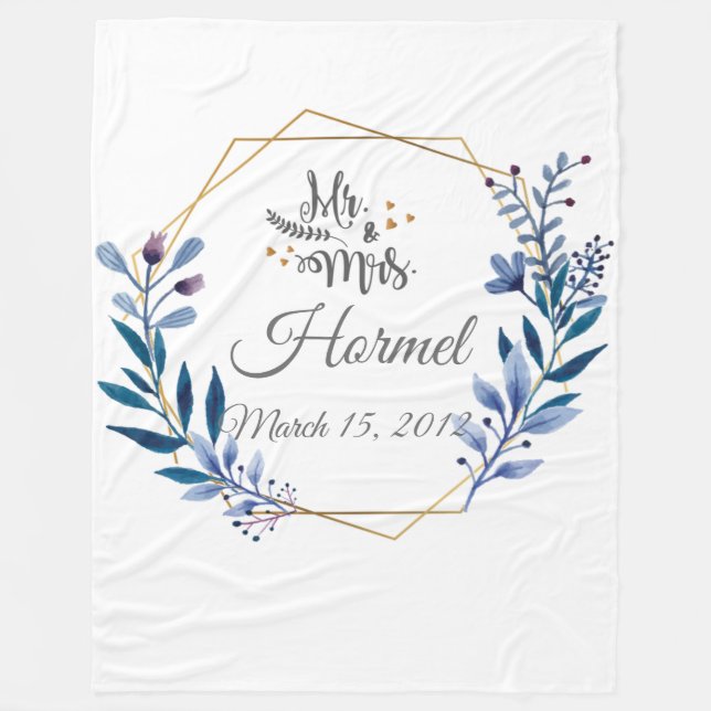 Personalisierte Decke - Hochzeits-Decke (Vorderseite)