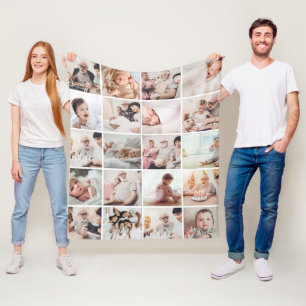 Personalisierte Decke mit 20 Fotos