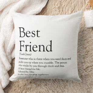 Personalisierte Definition des besten Freundes Spr Kissen